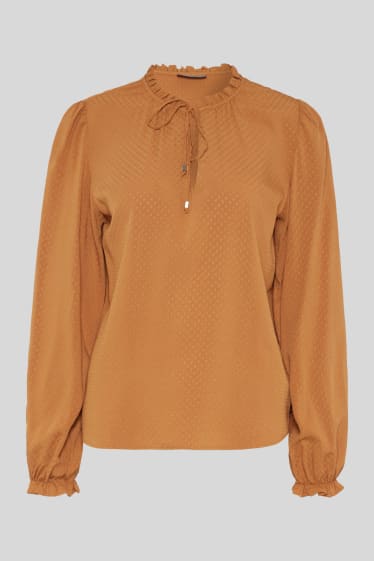 Dames - Blouse - bruin