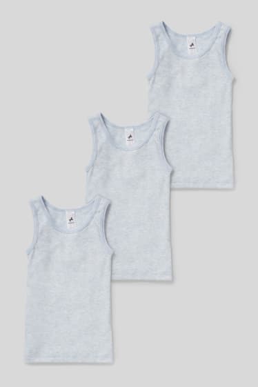 Nen/a - Paquet de 3 - samarreta sense mànigues - blau clar jaspiat