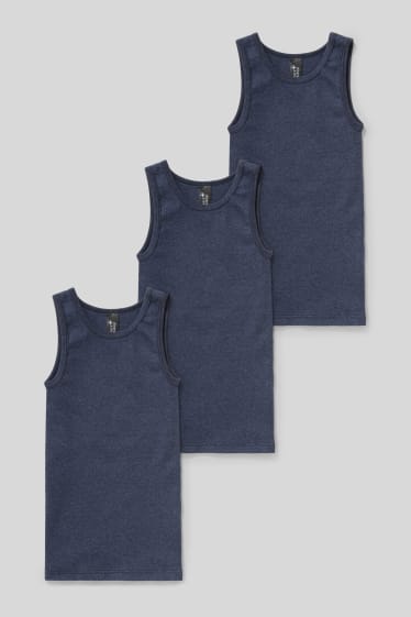 Children - Multipack of 3 - vest - dark blue-melange