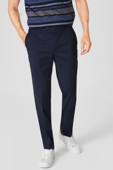 Pánské - Business kalhoty - Regular Fit - tmavomodrá