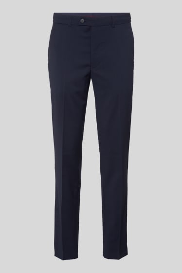 Pánské - Business kalhoty - Regular Fit - tmavomodrá