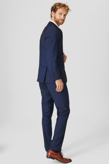 Men - Suit - tailored fit - 4-piece - dark blue