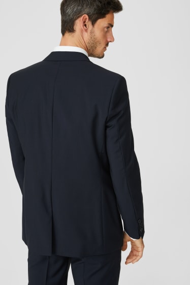 Hommes - Veste en laine à coordonner - regular fit - bleu foncé