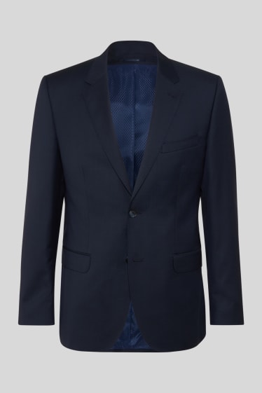 Men - Wool jacket - tailored fit - dark blue