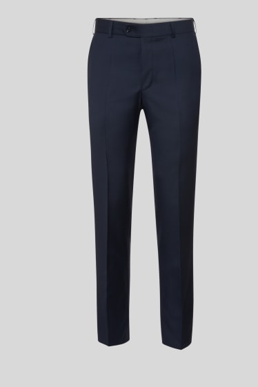 Hombre - Pantalón de lana - Tailored Fit - azul oscuro