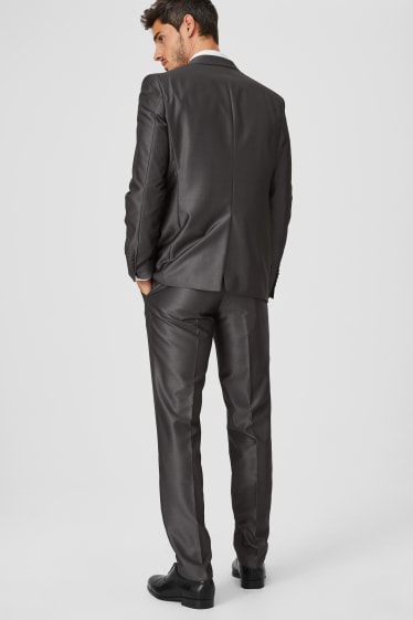 Pánské - Oblek - Tailored Fit - 4dílný - šedá