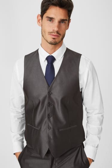 Herren - Anzug - Tailored Fit - 4 teilig - grau