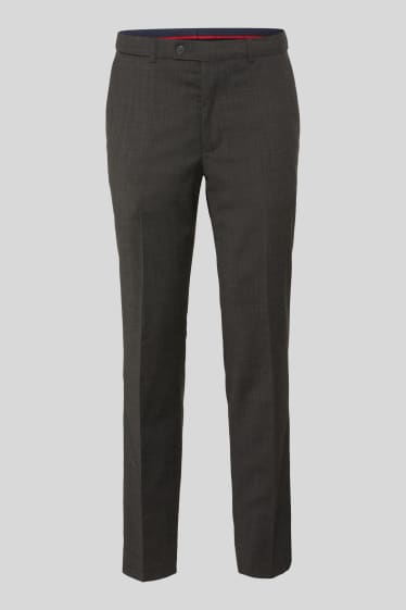 Hommes - Pantalon de bureau - regular fit - gris