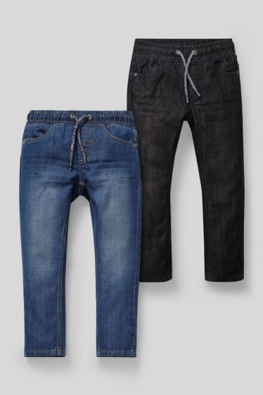 Dzieci - Wielopak, 2 pary - straight jeans - dżins-niebieski