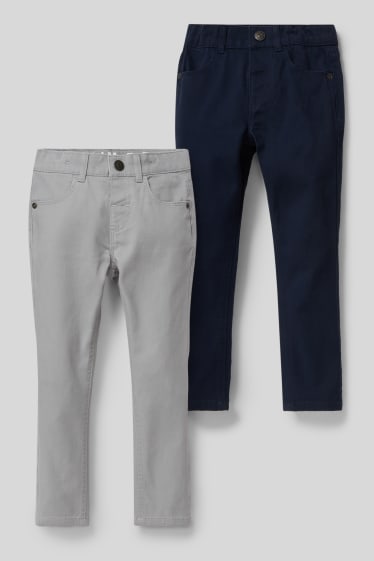 Children - Multipack of 2 - trousers - slim fit - dark blue