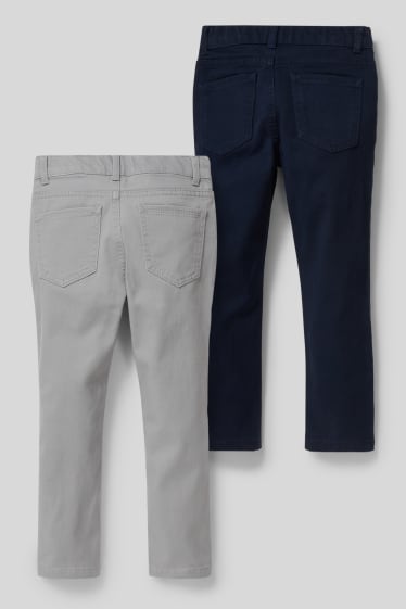 Children - Multipack of 2 - trousers - slim fit - dark blue