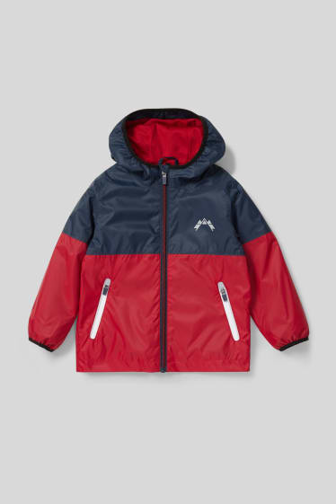 Children - Rain jacket - red / dark blue