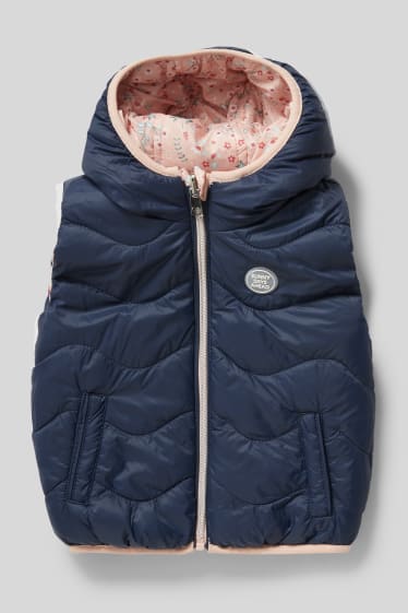 Bambini - Gilet trapuntato double-face - effetto brillante - rosa