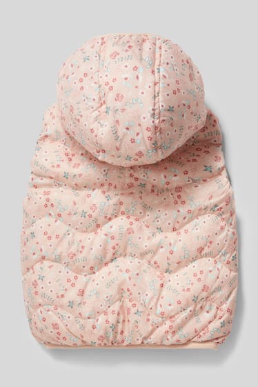 Dětské - Prošívaná vesta pro miminka - lesklé provedení - růžová