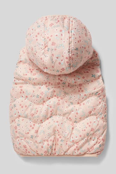 Bambini - Gilet trapuntato double-face - effetto brillante - rosa