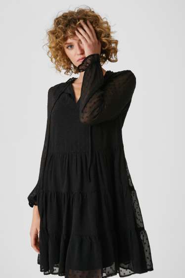 Women - CLOCKHOUSE - dress - polka dot - black