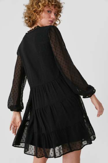 Women - CLOCKHOUSE - dress - polka dot - black