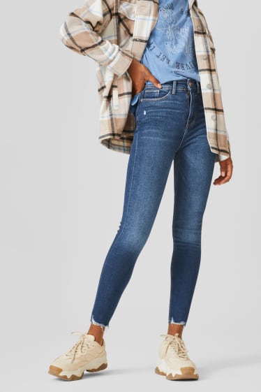 Dámské - CLOCKHOUSE - skinny jeans - džíny - tmavomodré