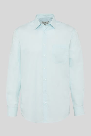 Uomo - Camicia business - Regular Fit - collo all'italiana - azzurro
