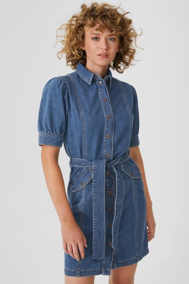 Women - CLOCKHOUSE - denim dress - denim-blue