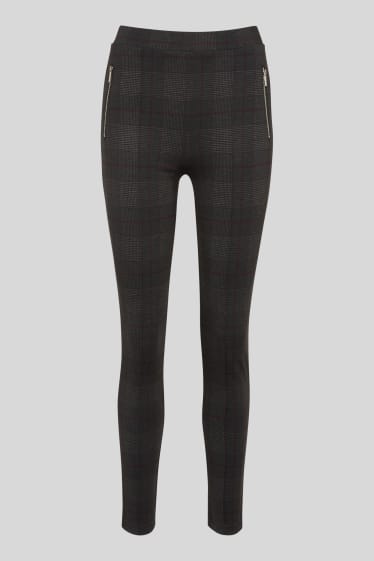 Women - Trousers - skinny fit - check - black