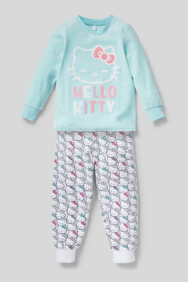 Kinderen - Hello Kitty - pyjama - 2-delig - lichtturquoise