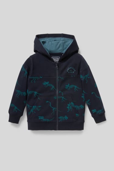 Enfants garçons - Dinosaure - veste en molleton - bleu foncé