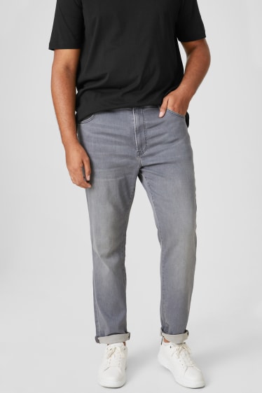 Mężczyźni - Slim jeans - Flex dżinsy w dresowym stylu - grafitowy