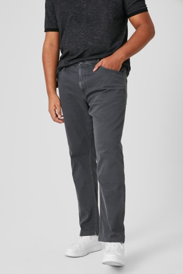 Men - Trousers - slim fit - dark gray