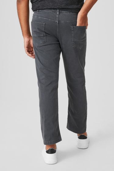 Men - Trousers - slim fit - dark gray