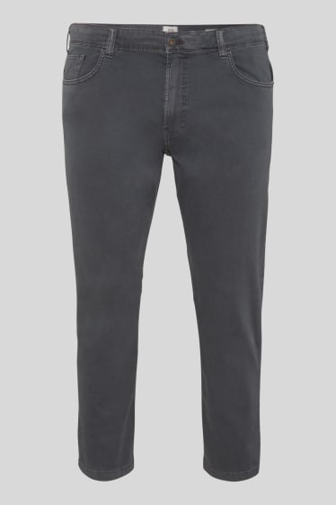 Men - Trousers - slim fit - dark gray