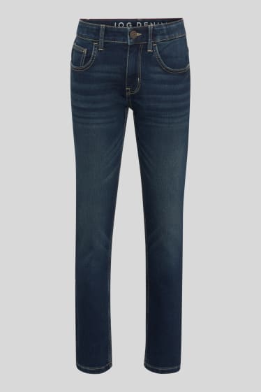 Dzieci - Straight jeans - dżinsy w dresowym stylu - dżins-ciemnoniebieski