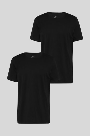 Hommes - Lot de 2 - T-shirts - noir