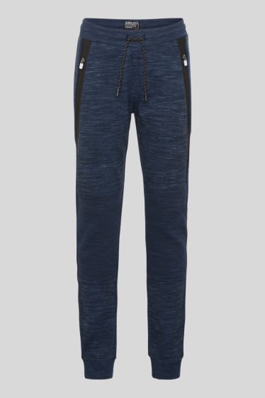 Niños - Pantalón de deporte - azul oscuro-jaspeado