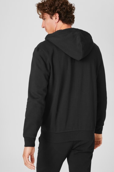 Heren - Hoodie - zwart mix