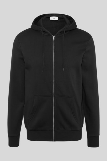 Herren - Sweatjacke - schwarz-melange