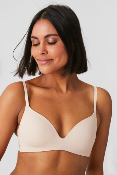 Women - Non-wired bra - padded - creme