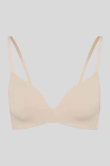 Women - Non-wired bra - padded - creme