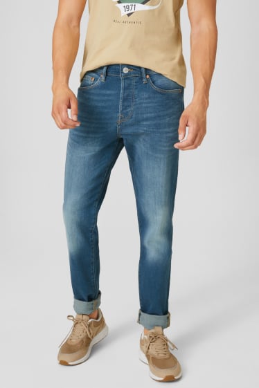 Heren - Tapered jeans - jeansblauw