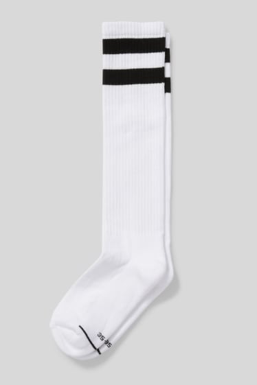Women - Knee-high socks - white