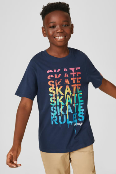 Kinder - Kurzarmshirt - dunkelblau