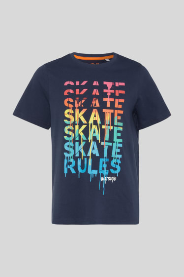 Kinder - Kurzarmshirt - dunkelblau