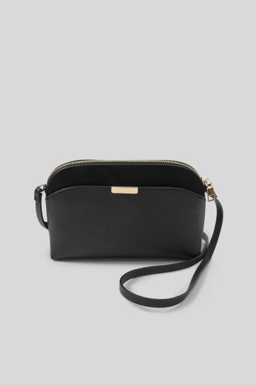 Women - Shoulder bag - faux leather - black