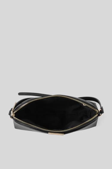 Women - Shoulder bag - faux leather - black