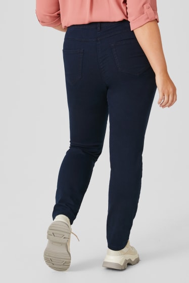 Damen - Skinny Jeans - Mid Waist - dunkeljeansblau