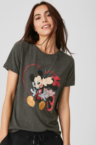Dames - T-shirt - Disney - zwart mix
