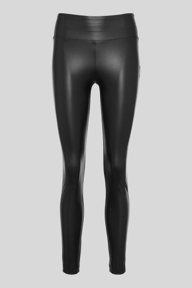 Mujer - CLOCKHOUSE - leggings - piel sintética - negro