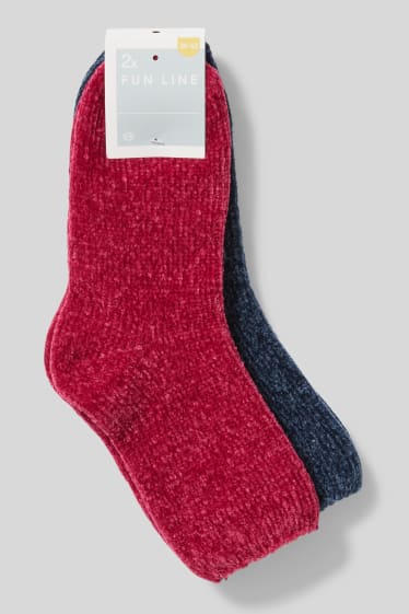 Damen - Multipack 2er - Socken - rosa / blau