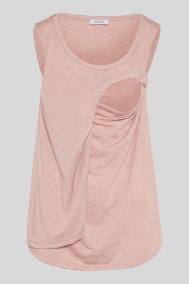 Women - Nursing top - shiny - rose-melange