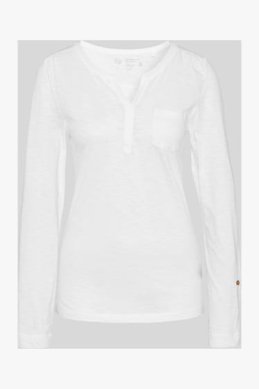 Women - Basic long sleeve T-shirt - white